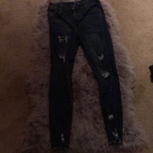 Distressed jeans